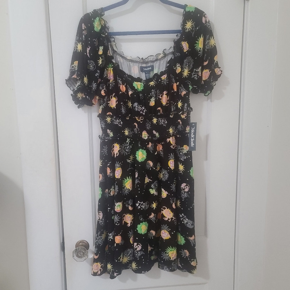 Zodiac print retro dress ModCloth NWT - L - Picture 3 of 4